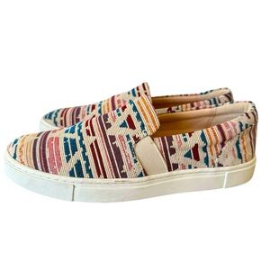 FRYE Southwest Fabric Pattern Slip On Shoes